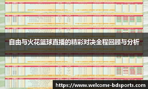 自由与火花篮球直播的精彩对决全程回顾与分析